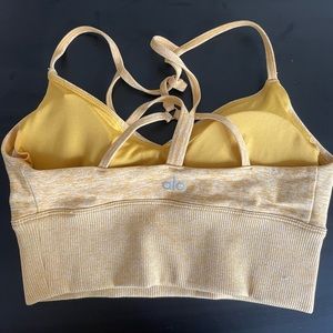 ALO YOGA Alo Soft Sports Bra Yellow XS